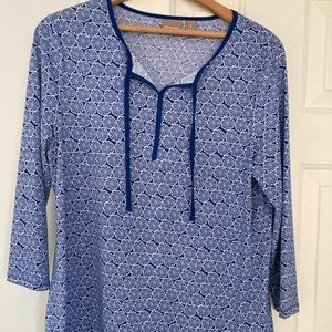 Chico’s Blue & White Top